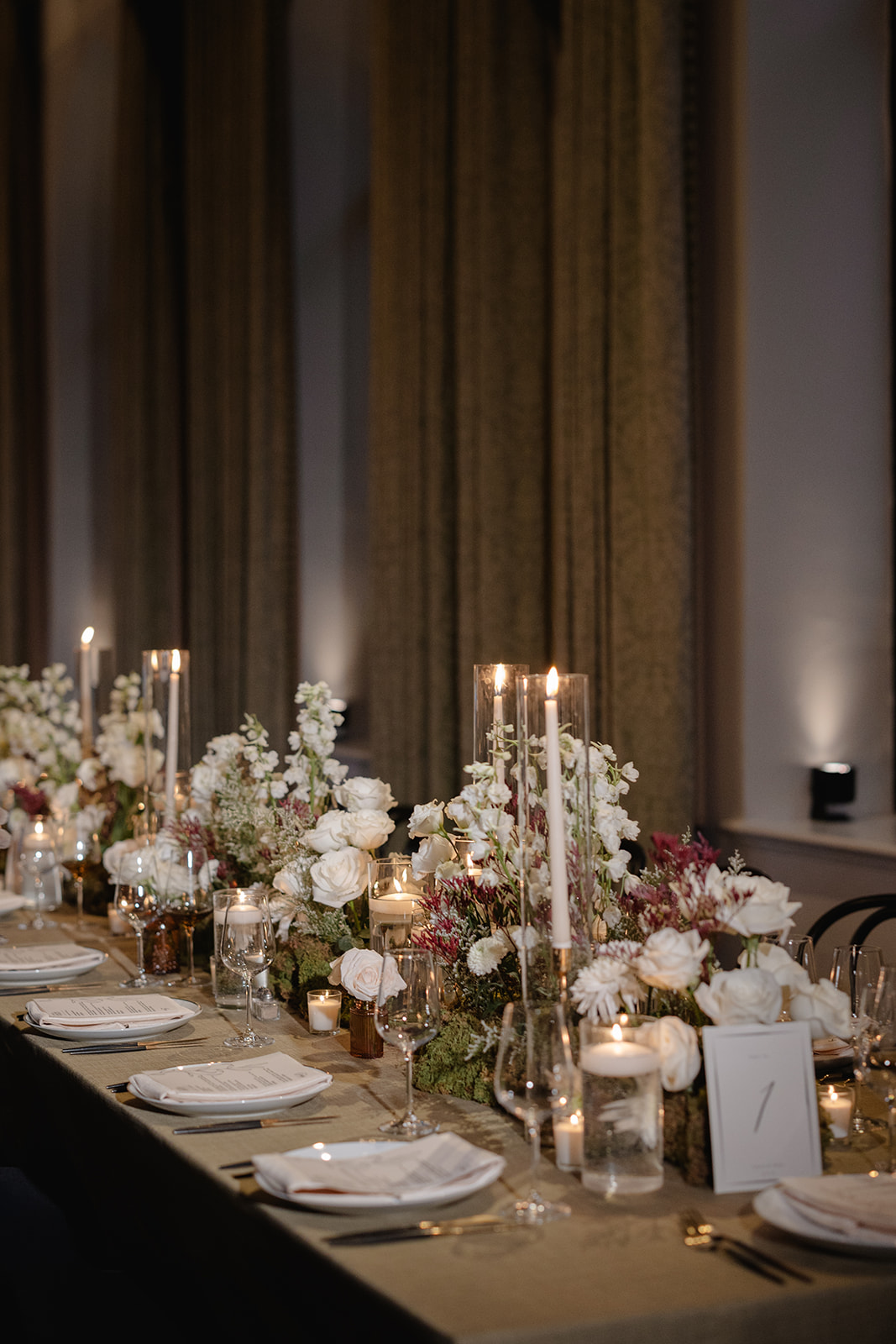 Elegant Wave Hill Garden Wedding Reception 
