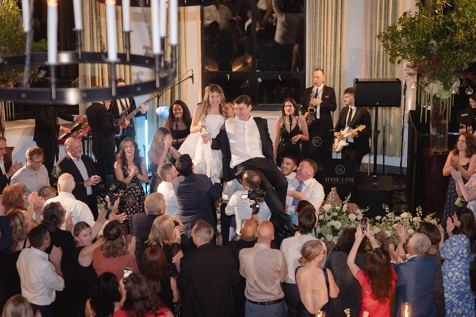 Hora on Dance Floor at Wave Hill Garden Wedding